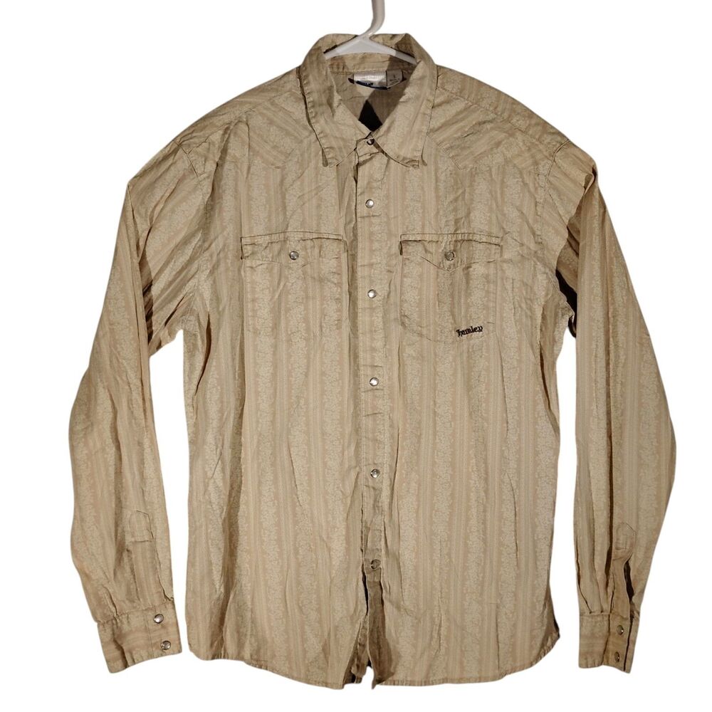Hurley vintage pearl snap shirt mens L Large freedom geometric western Y2K 90's
